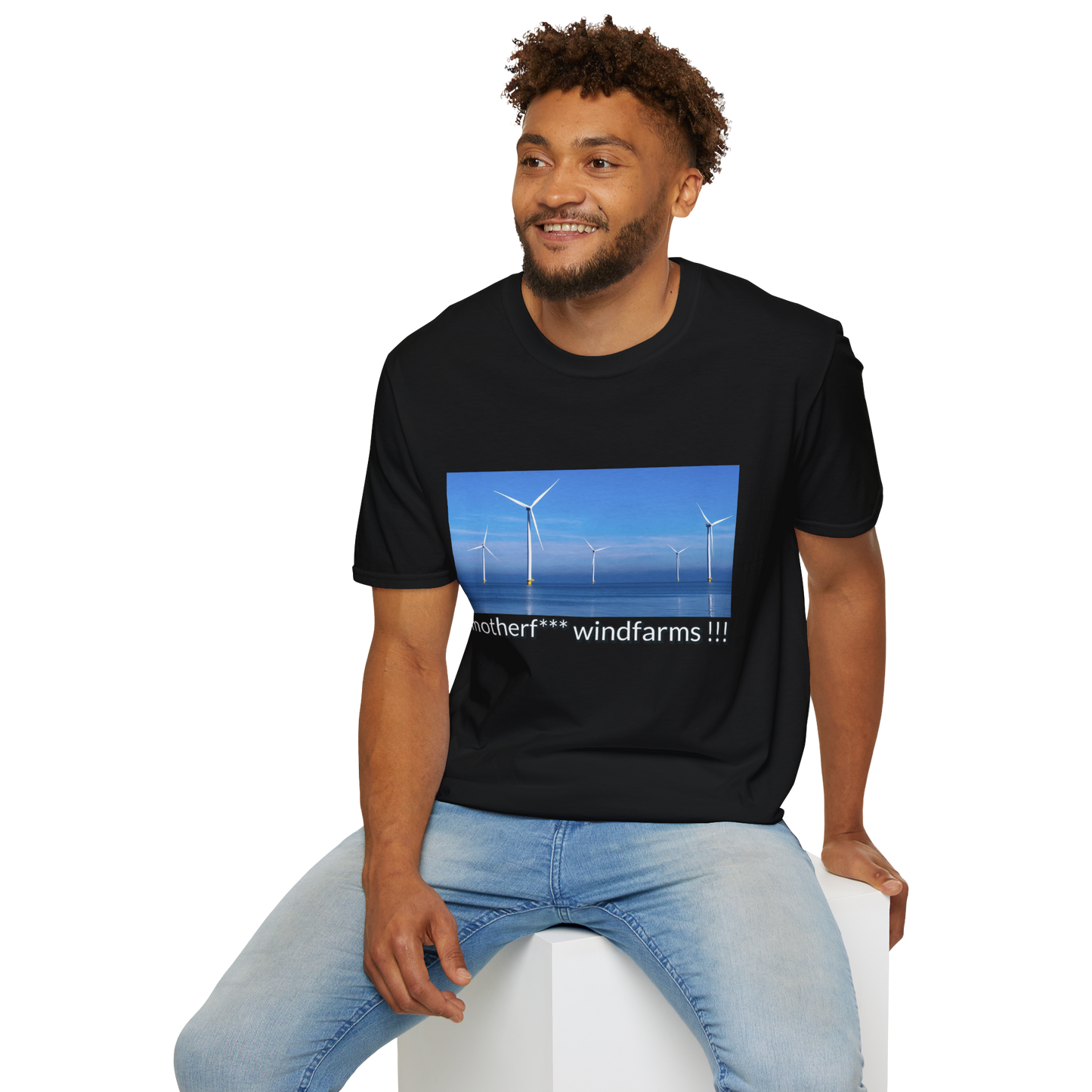 Motherfucking Wind Farms T-Shirt --  Pro-Offshore Wind Statement Tee