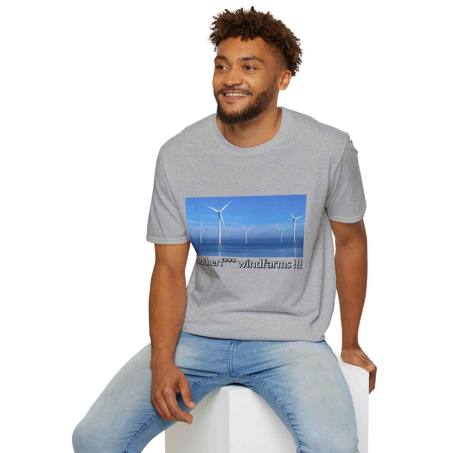 Motherfucking Wind Farms T-Shirt --  Pro-Offshore Wind Statement Tee