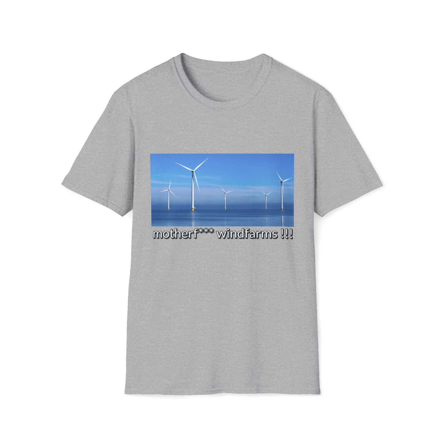 Motherfucking Wind Farms T-Shirt --  Pro-Offshore Wind Statement Tee