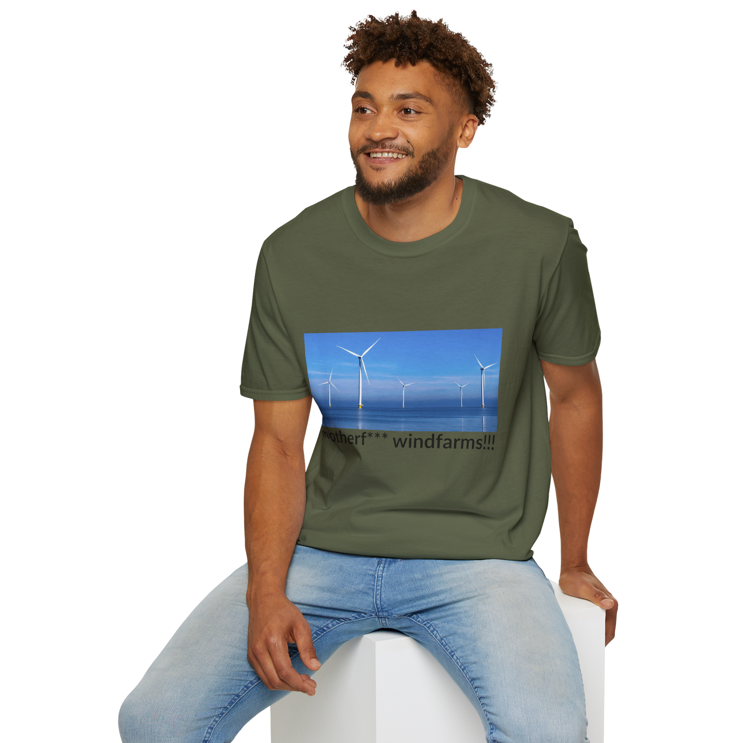Motherfucking Wind Farms T-Shirt --  Pro-Offshore Wind Statement Tee