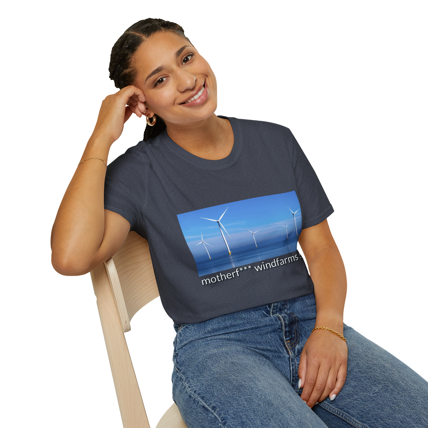 Motherfucking Wind Farms T-Shirt --  Pro-Offshore Wind Statement Tee