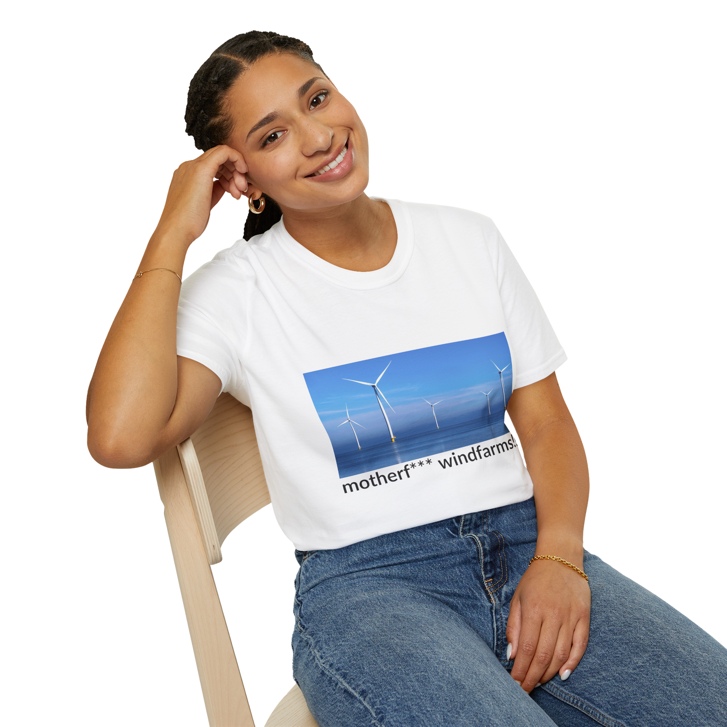 Motherfucking Wind Farms T-Shirt --  Pro-Offshore Wind Statement Tee
