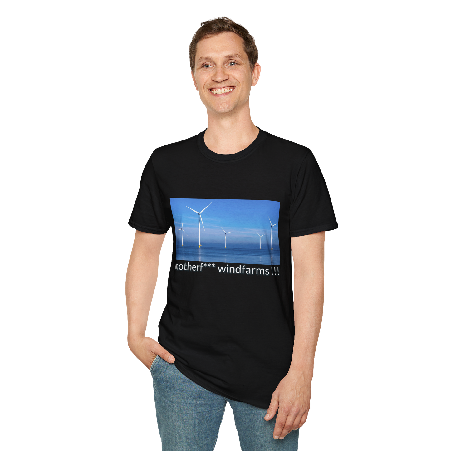 Motherfucking Wind Farms T-Shirt --  Pro-Offshore Wind Statement Tee