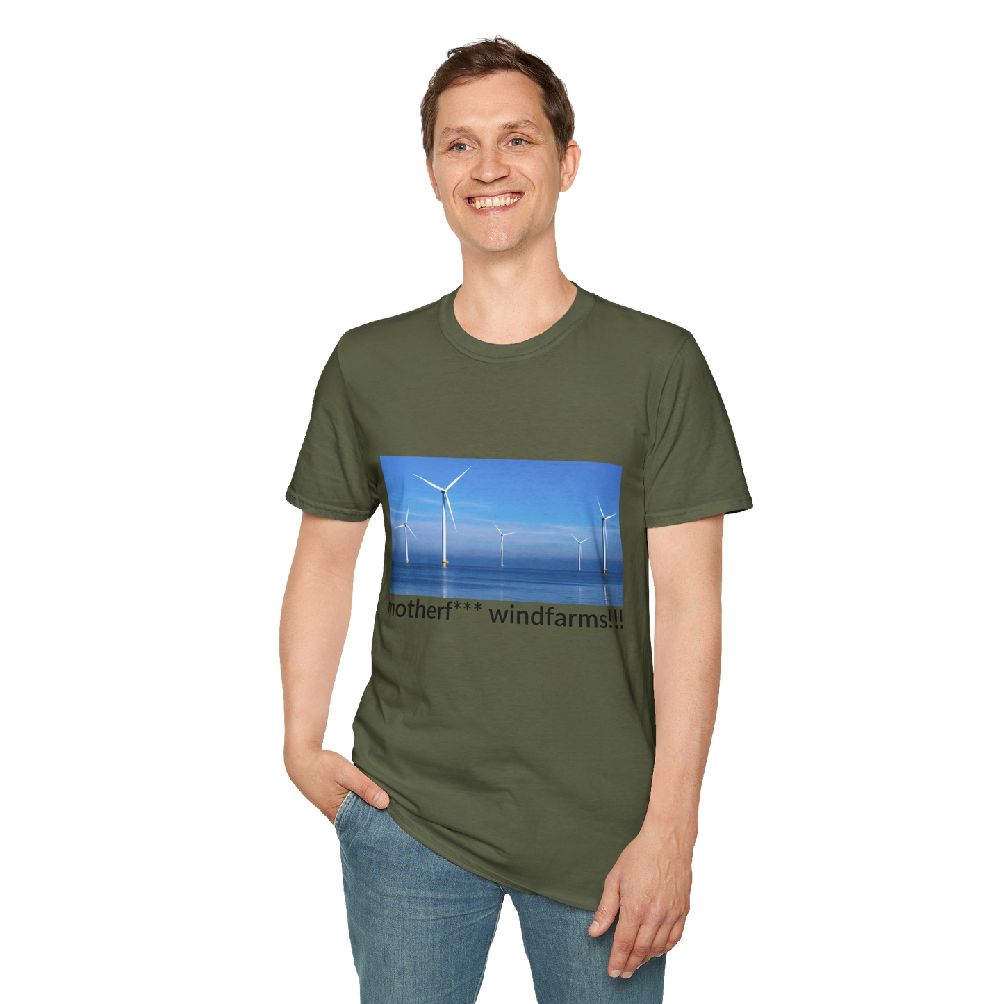 Motherfucking Wind Farms T-Shirt --  Pro-Offshore Wind Statement Tee